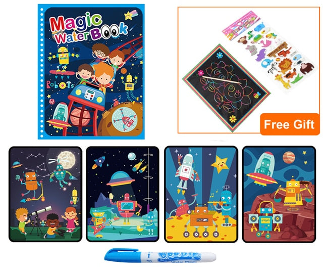 Magic Water Drawing Coloring Book