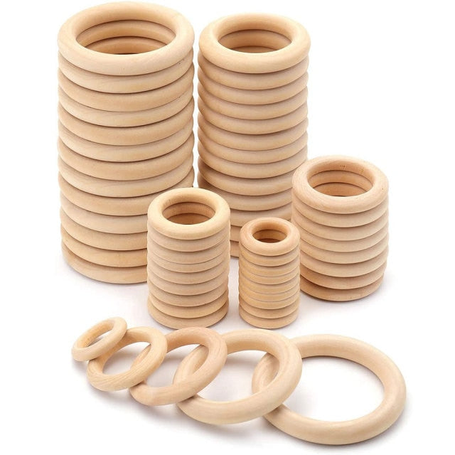 15-100MM Natural Wood Rings