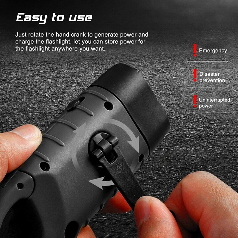 Hand Powered Rechargeable Flashlight
